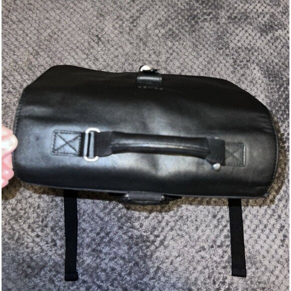 STATE Black Leather Canvas Backpack Bookbag - Picture 10 of 16